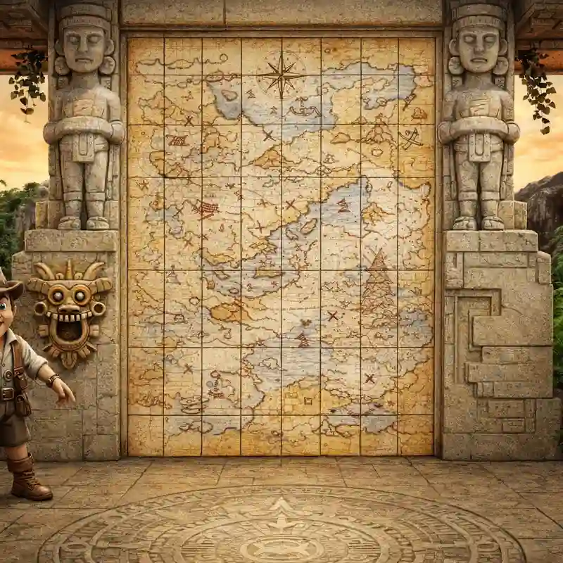 Gonzo Treasure Map Slot Game Interface